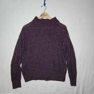 Mexx Ladies Mock Turtleneck Sweater Dark Purple Size M